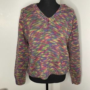 ❤️❤️Handmade Rainbow Womens Knitted Sweater